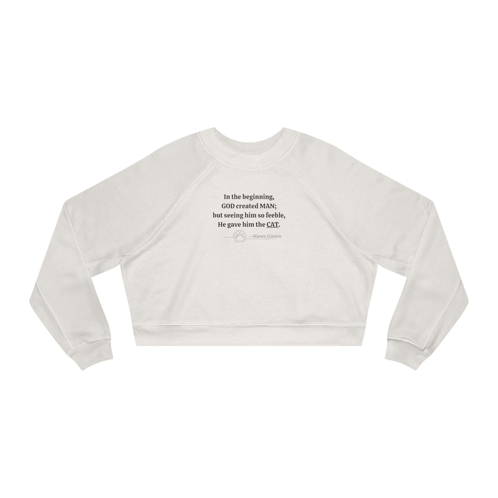 Trendy Cropped Fleece Pullover - God Created Cats
