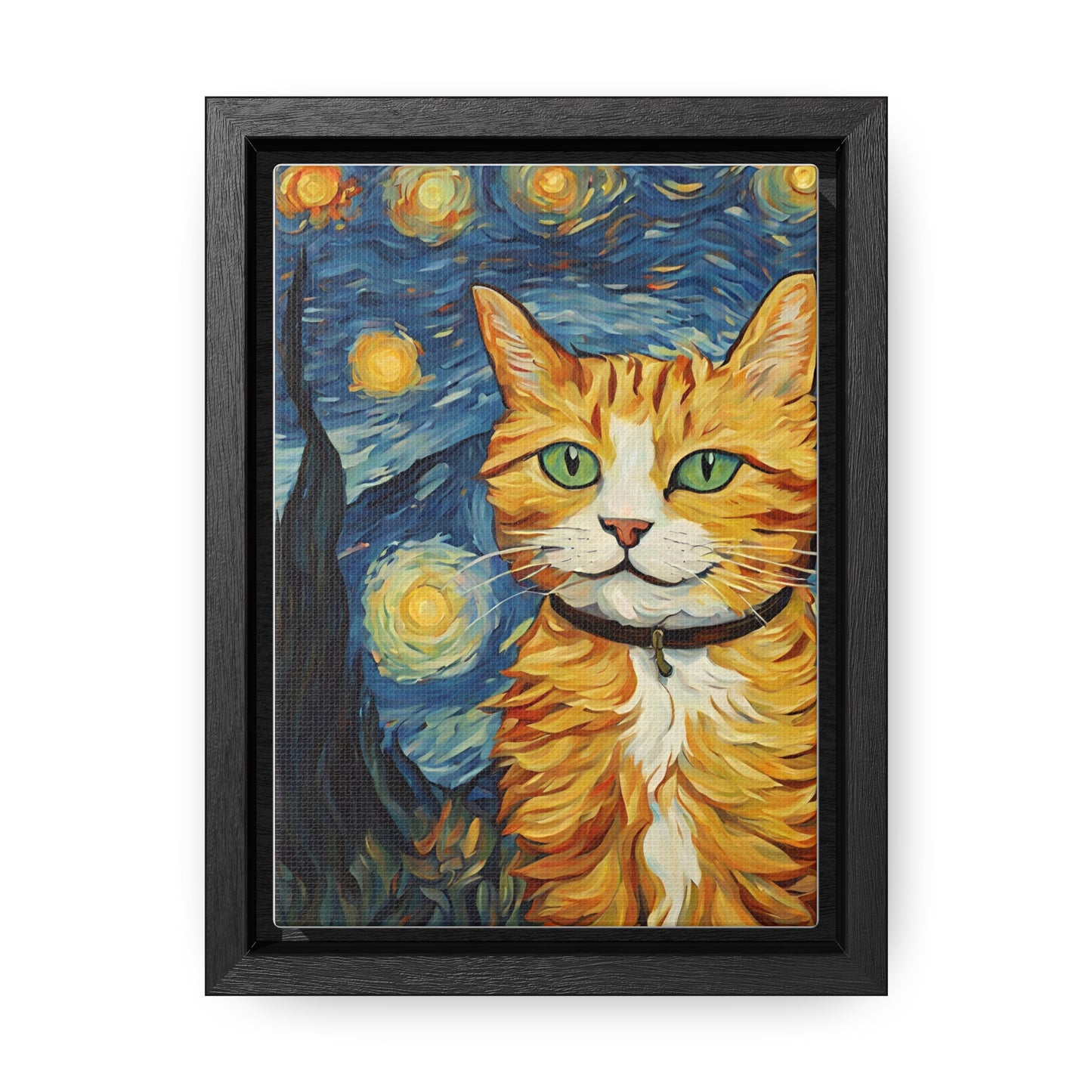 Van Gogh Style Cat Gallery Canvas Wraps, Vertical Frame - Canvas - Epileptic Al’s Shop