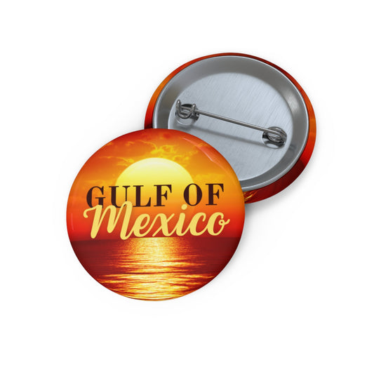 Gulf of Mexico Sunset Pin Buttons Printify