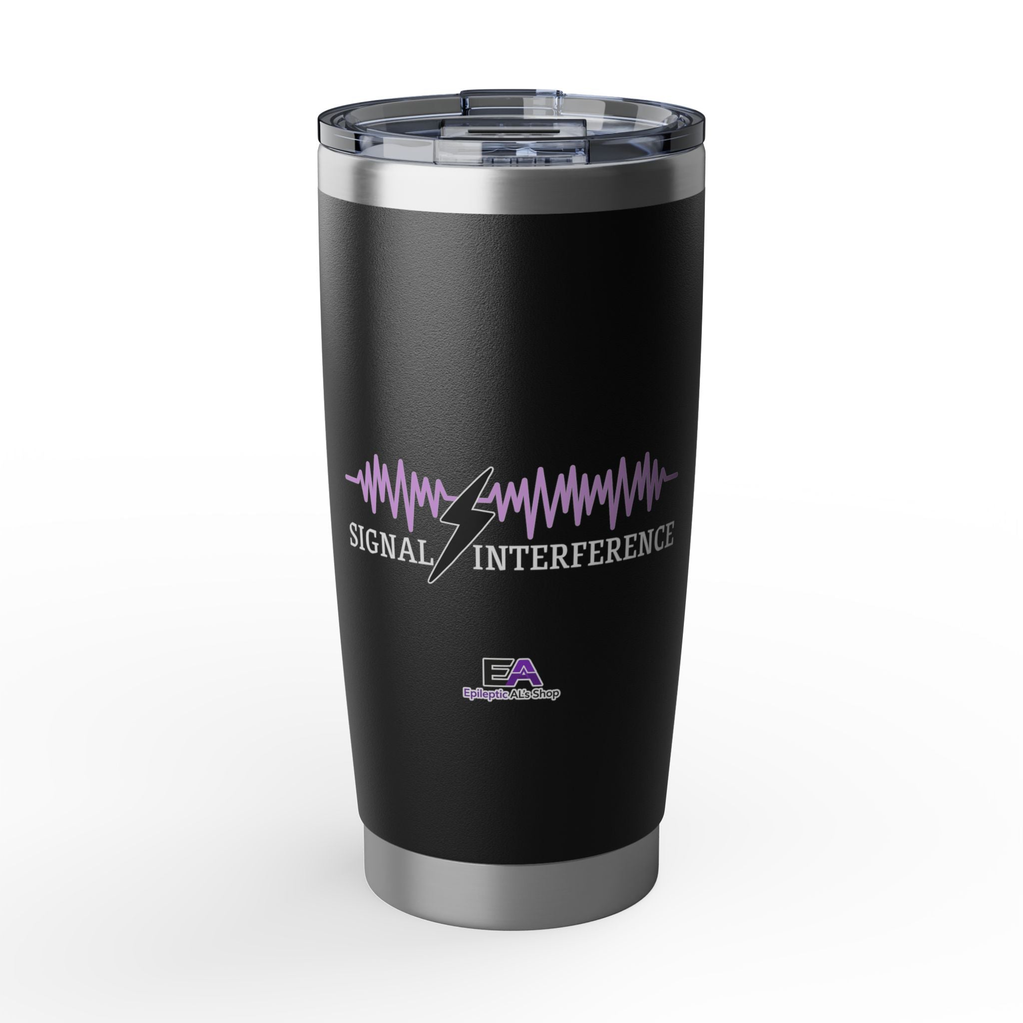 Signal Interference 20oz Stainless Steel Tumbler – Epilepsy Awareness Travel Cup
