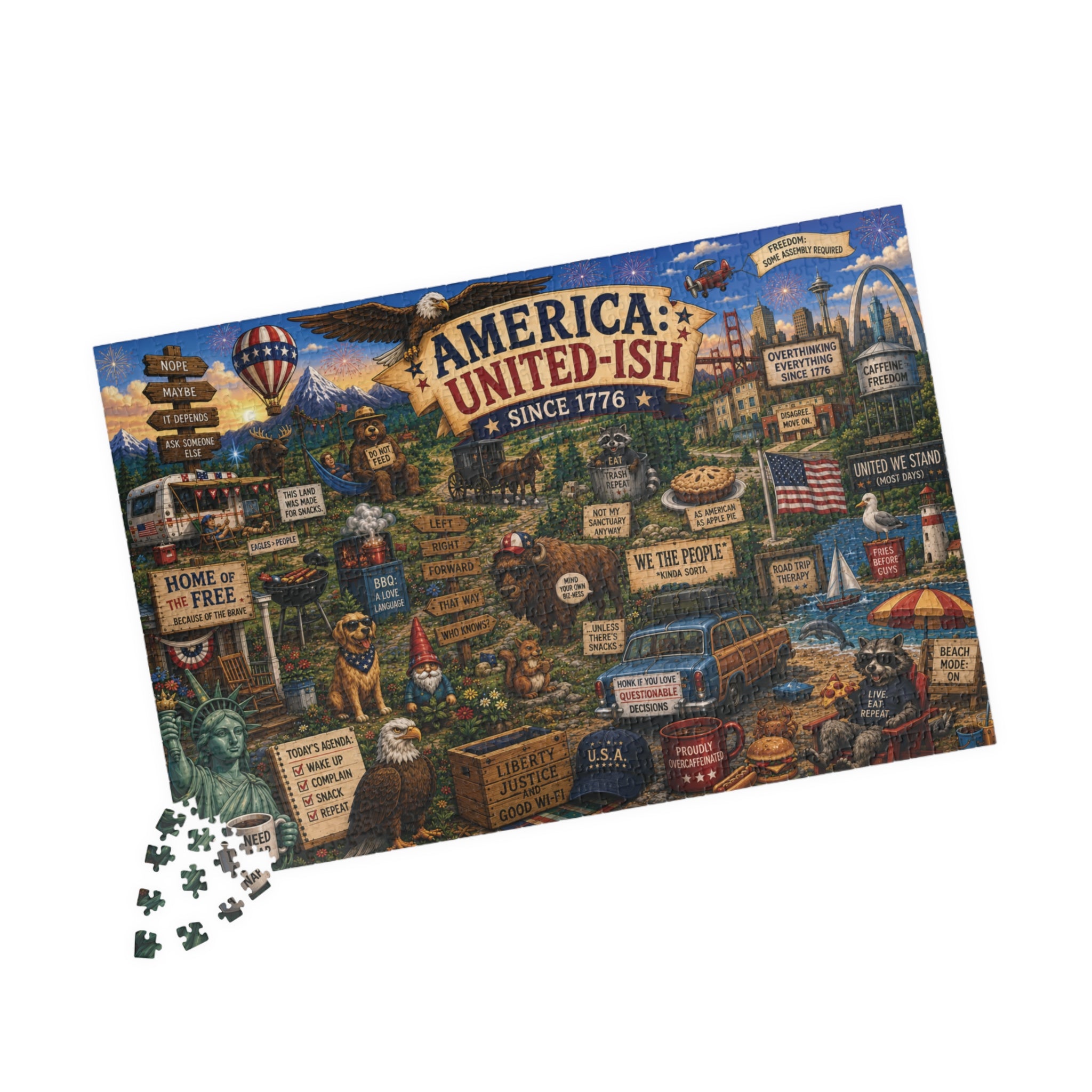 America: United-ish Since 1776 Puzzle | Funny Americana Jigsaw