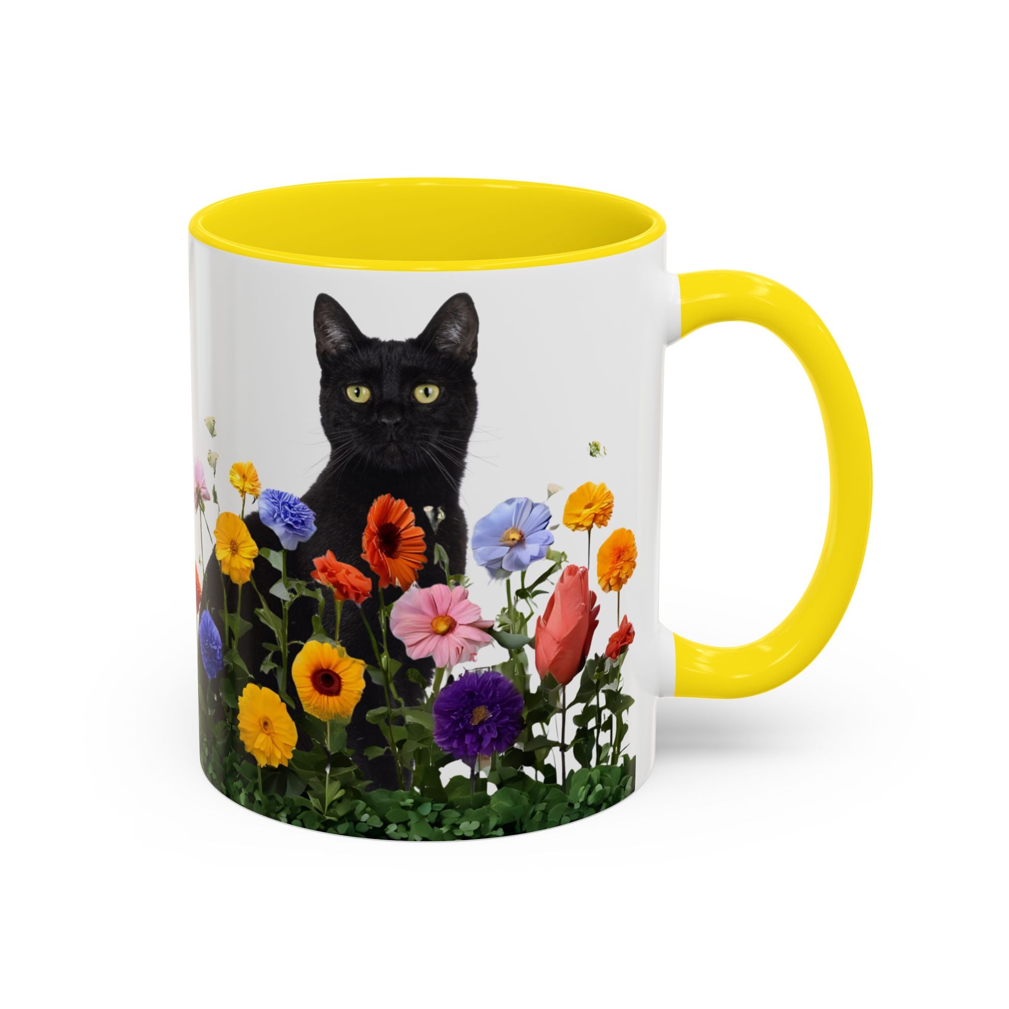 Floral Cats Coffee Mug - 11 oz/15 oz