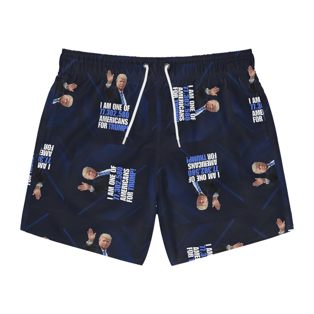 American for Donald Trump Swim Trunks - Fun Pool Wear for Supporters Printify