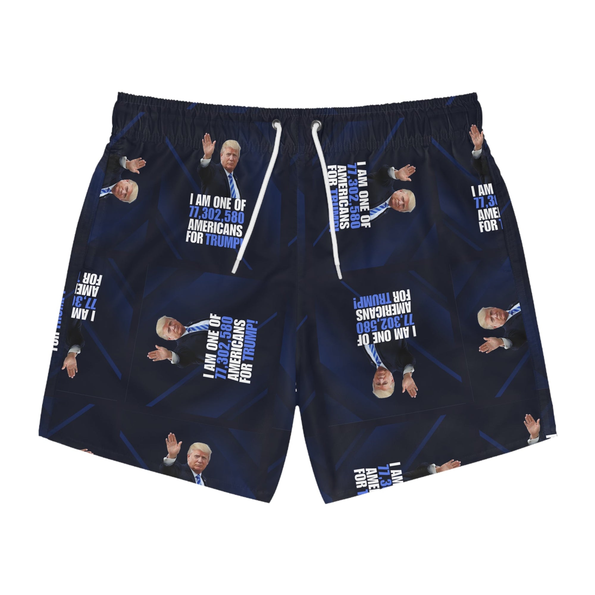 American for Donald Trump Swim Trunks - Fun Pool Wear for Supporters Printify