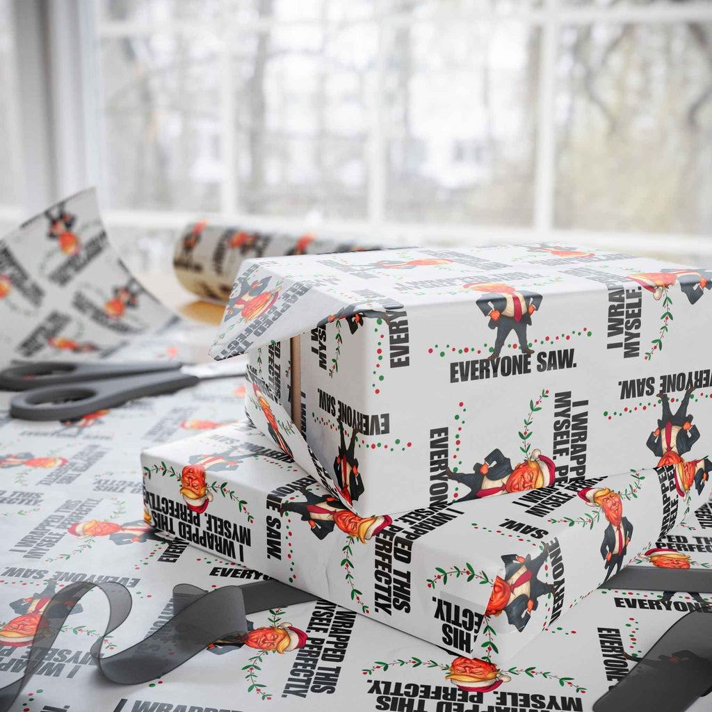 I Wrapped This Myself Wrapping Paper – Political Parody