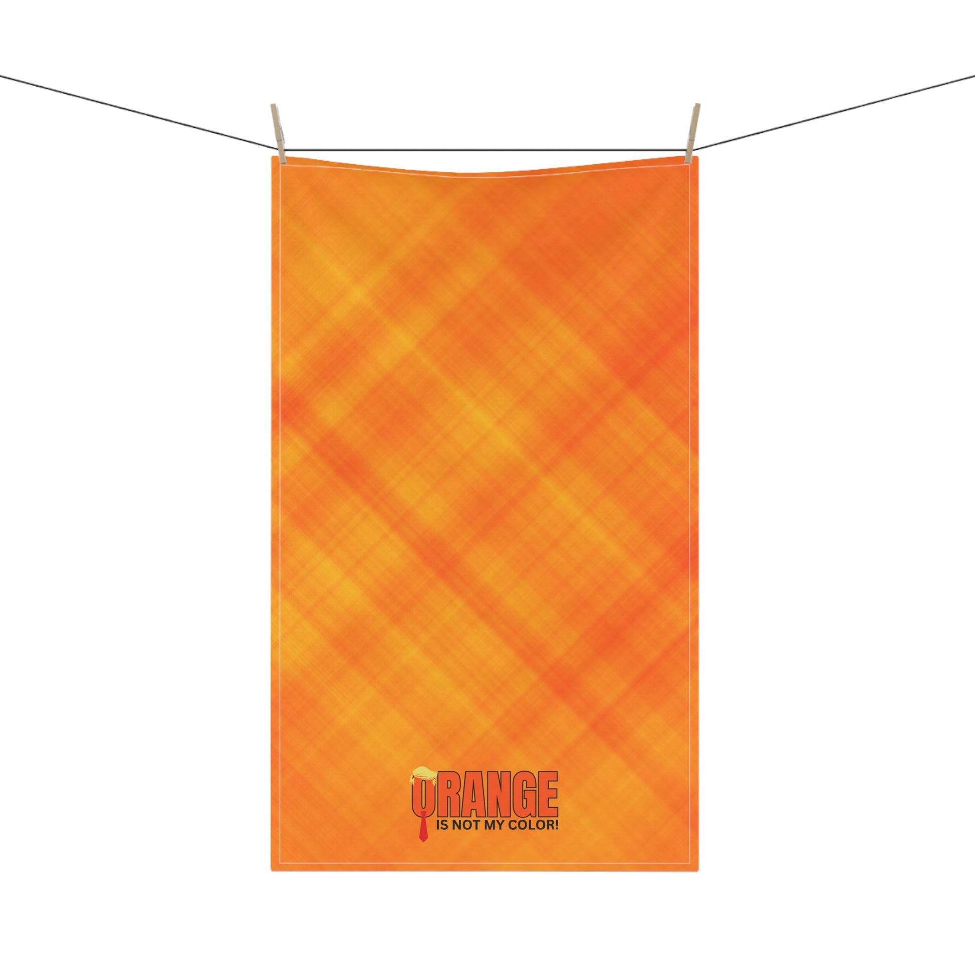Funny Political Tea Towel - "Orange Is Not My Color!" Printify