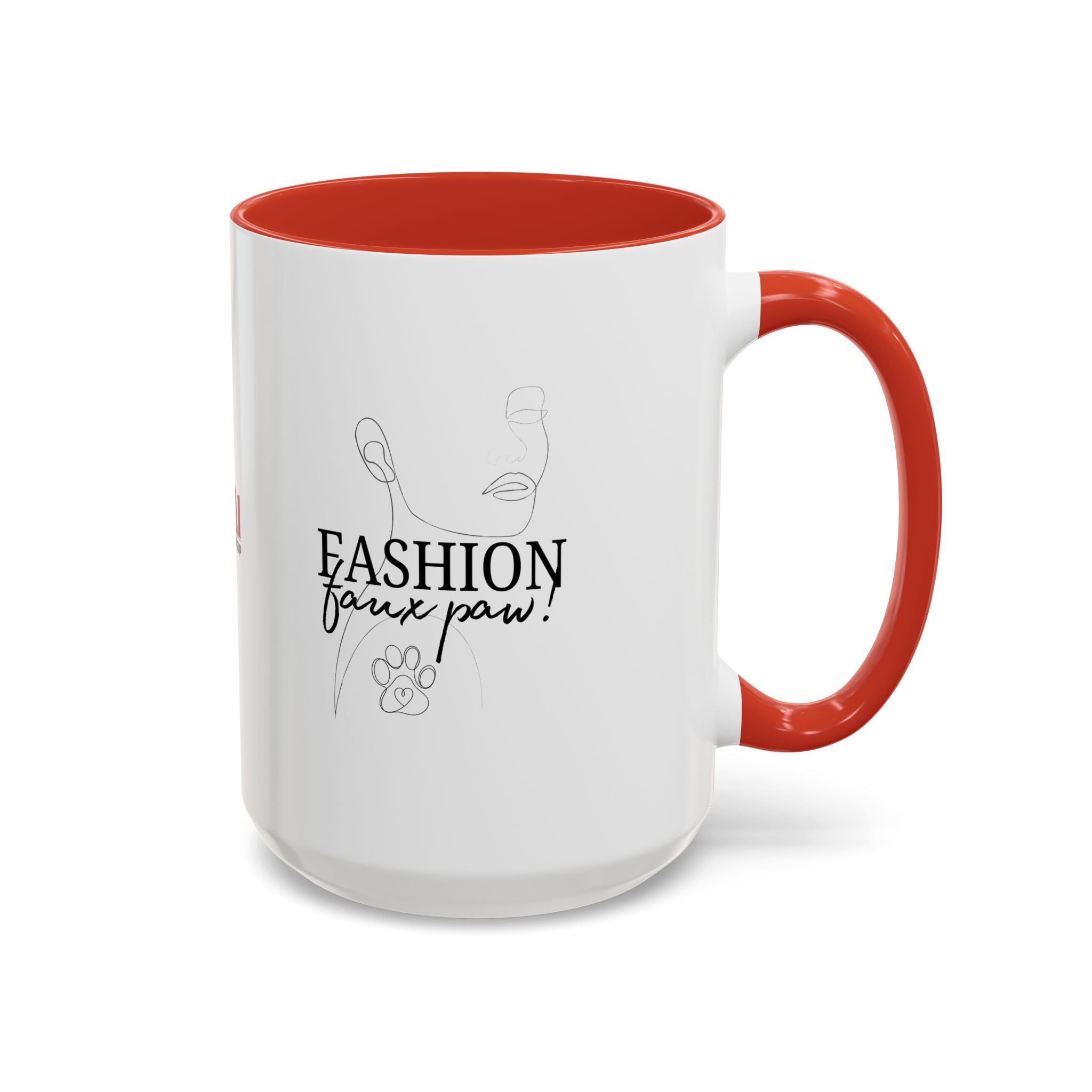 Photo depicting the ​Fashion Faux Paw Accent Coffee Mug (11, 15oz) from EpiAl's Shop.