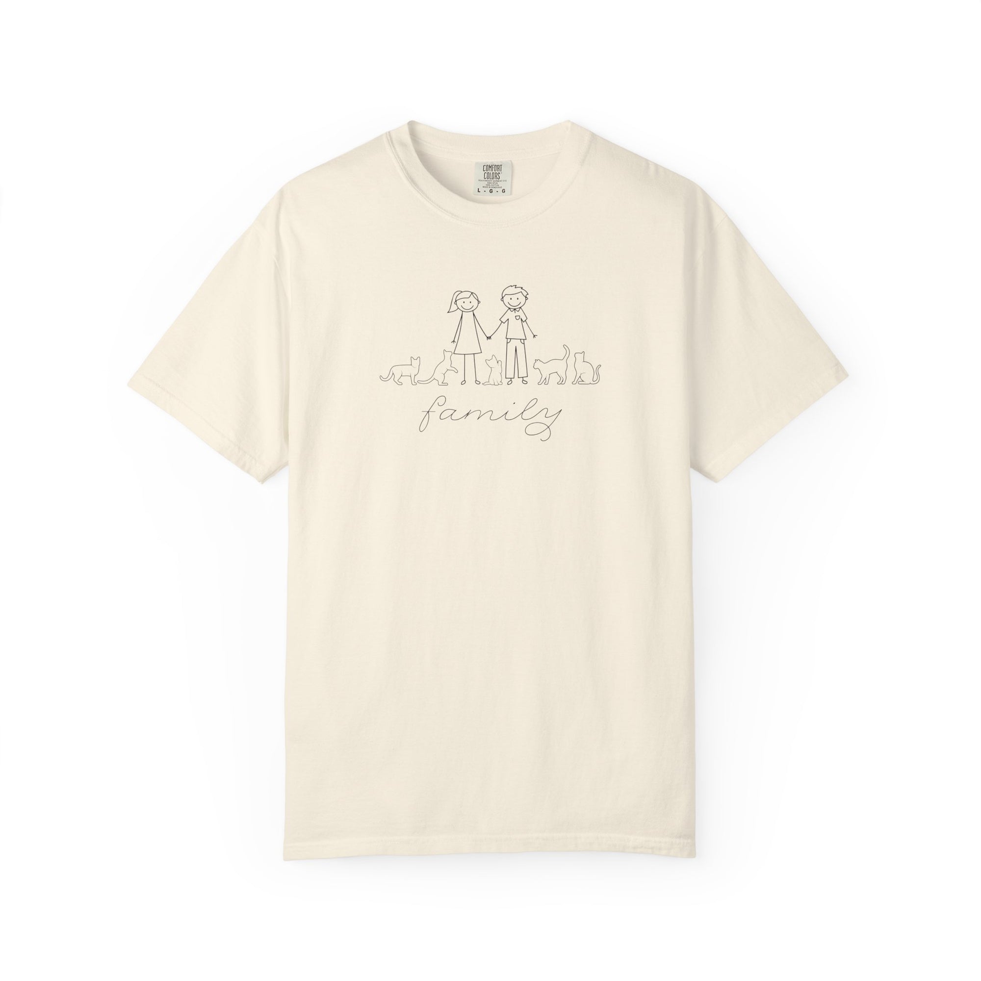 Cat Family Bond Unisex Garment-Dyed T-shirt