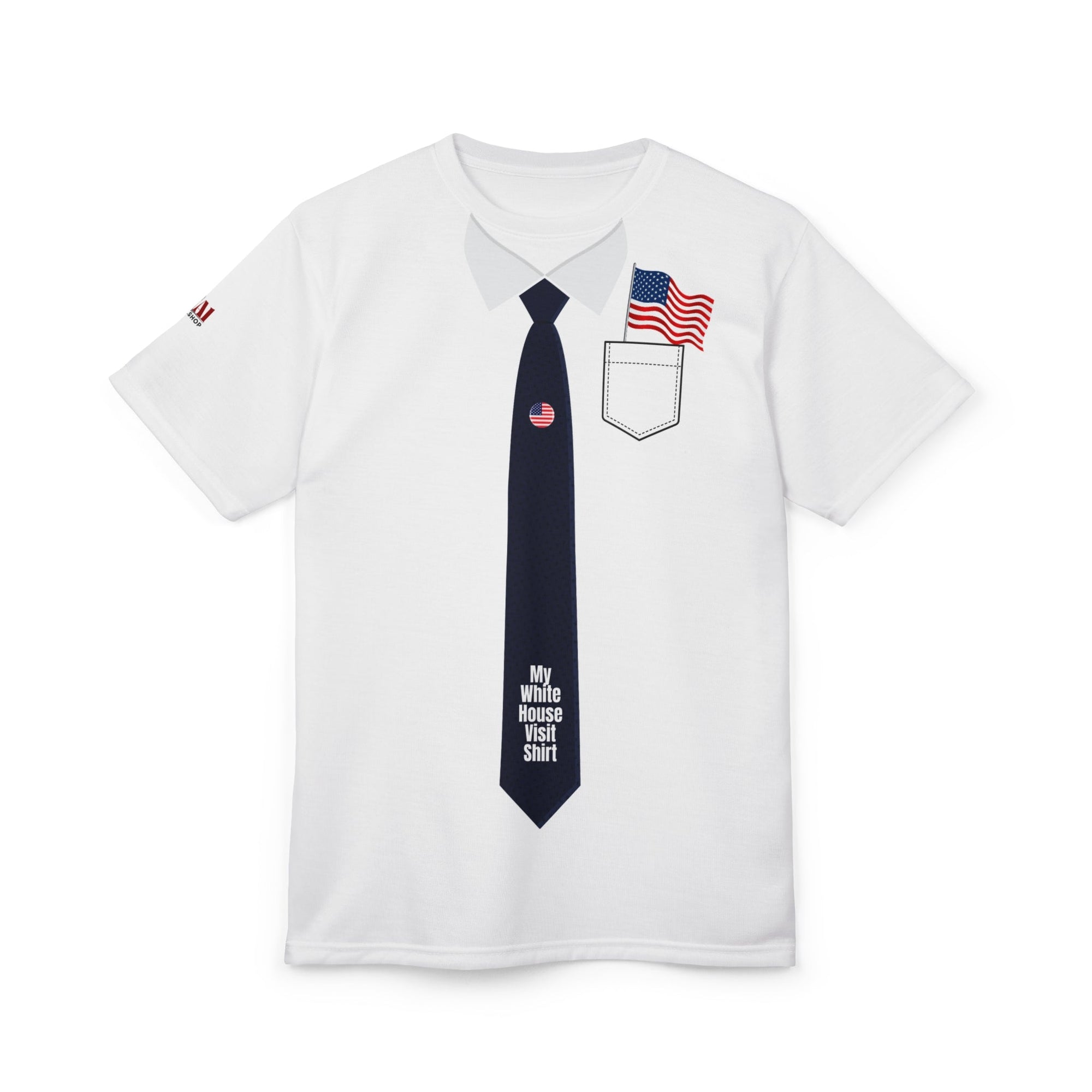 My White House Visit Shirt with American Flag Design Printify