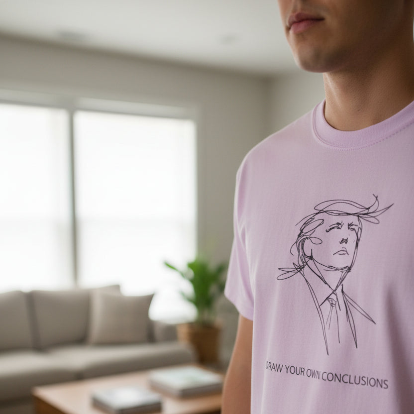 Draw Your Own Conclusions Unisex Graphic Tee – Minimal Line Art Statement Shirt