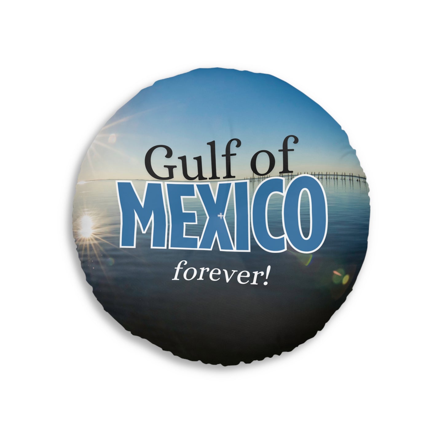Gulf of Mexico Forever Tufted Floor Pillow - Round