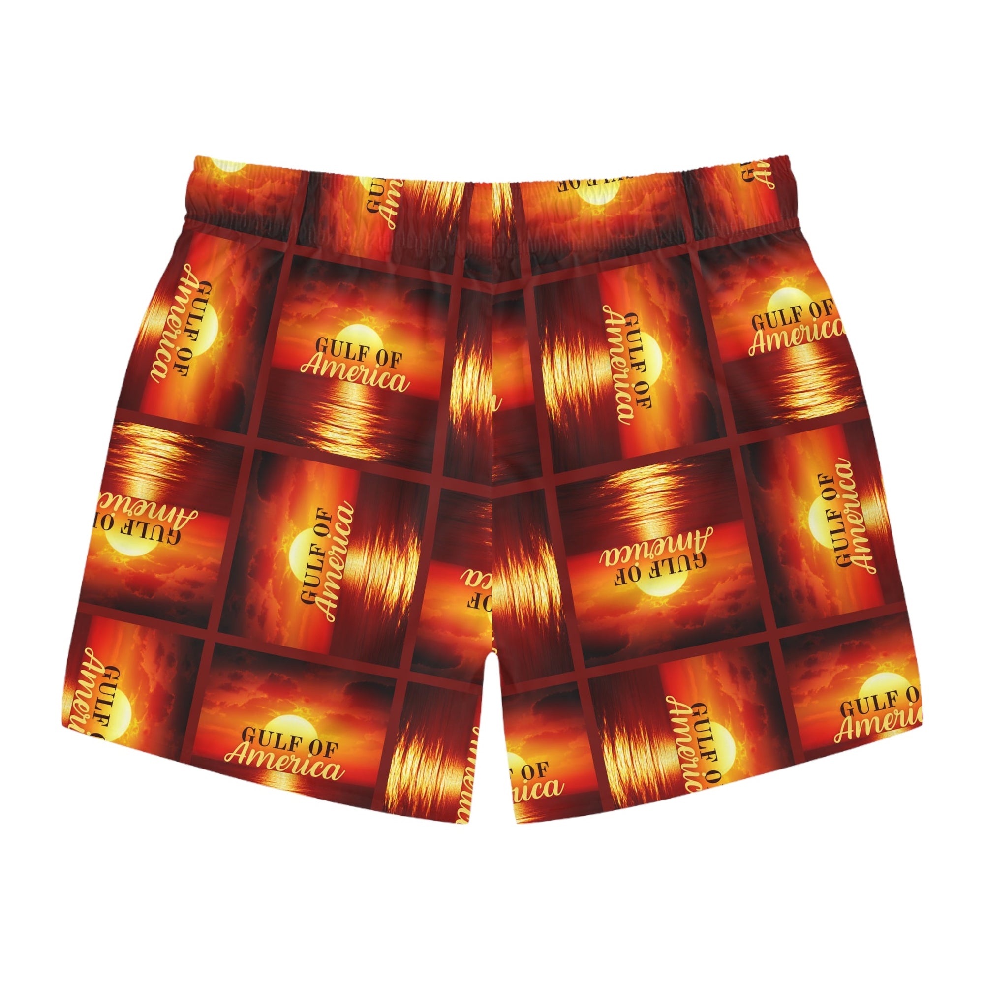 Gulf of America Swim Trunks - Vibrant Beachwear for Summer Fun Printify