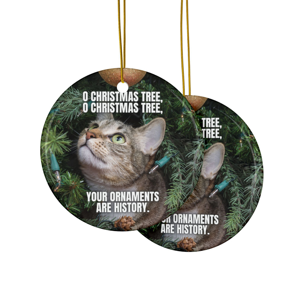 O Christmas Tree Ceramic Ornaments, 2-Side Print