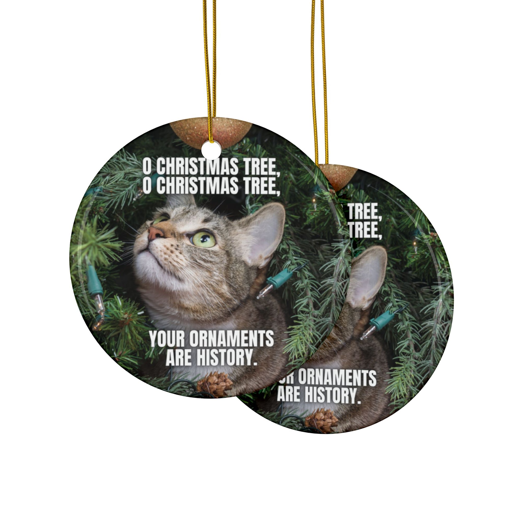 O Christmas Tree Ceramic Ornaments, 2-Side Print