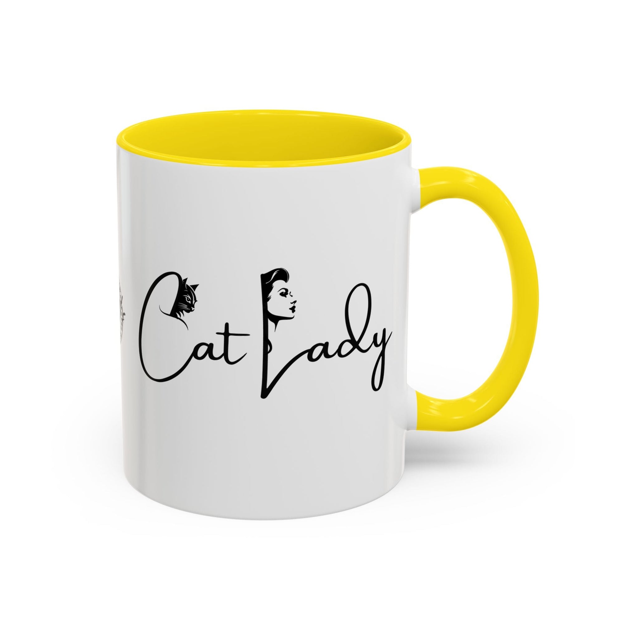 Cat Lady Accent Coffee Mug - Perfect Gift for Cat Lovers Printify