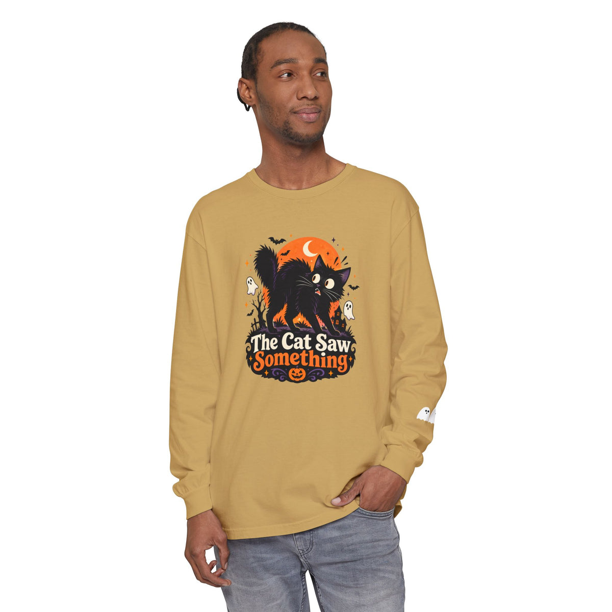 The Cat Saw Something Halloween Long Sleeve Shirt