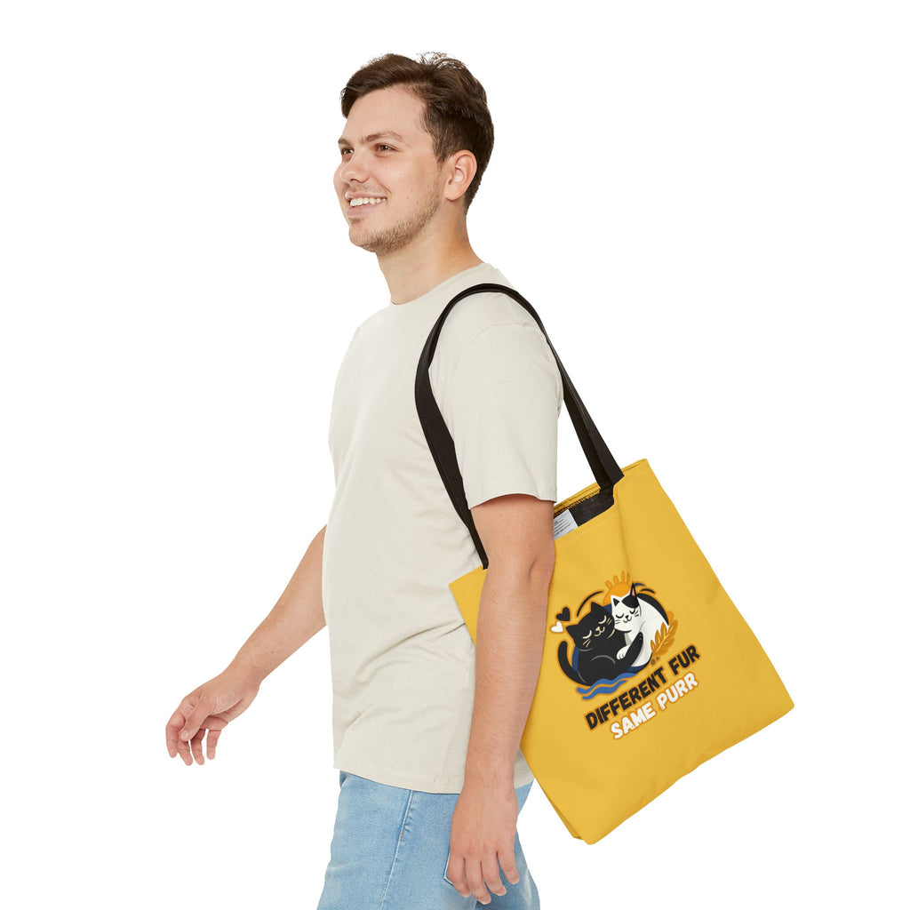 Different Fur, Same Purr Cat Tote Bag – Cozy Friendship Market Bag