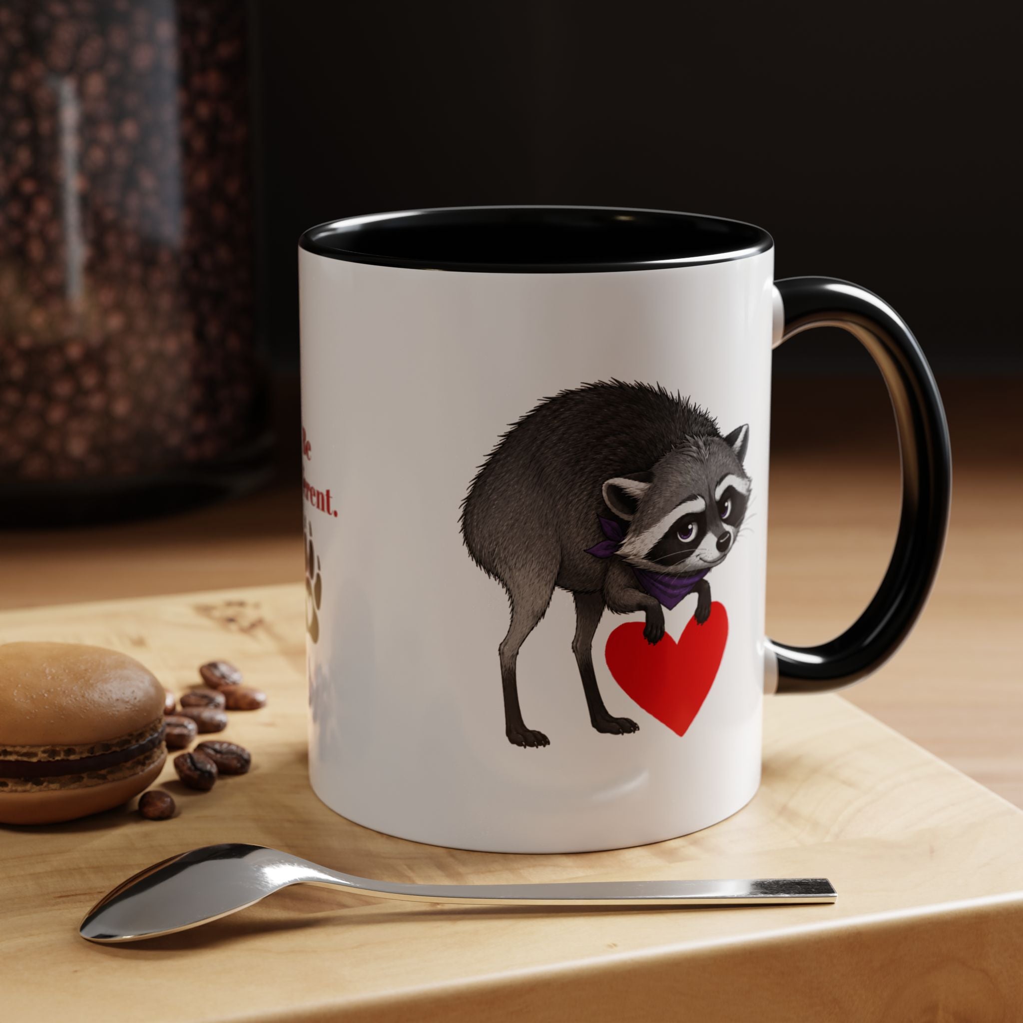 Jimothy “Be Different” Raccoon Mug