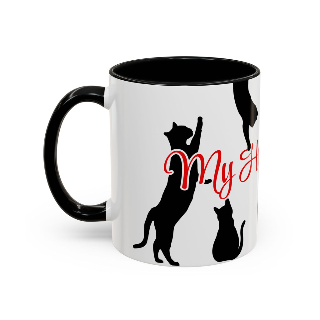 Silhouette Cat Lovers Accent Mug