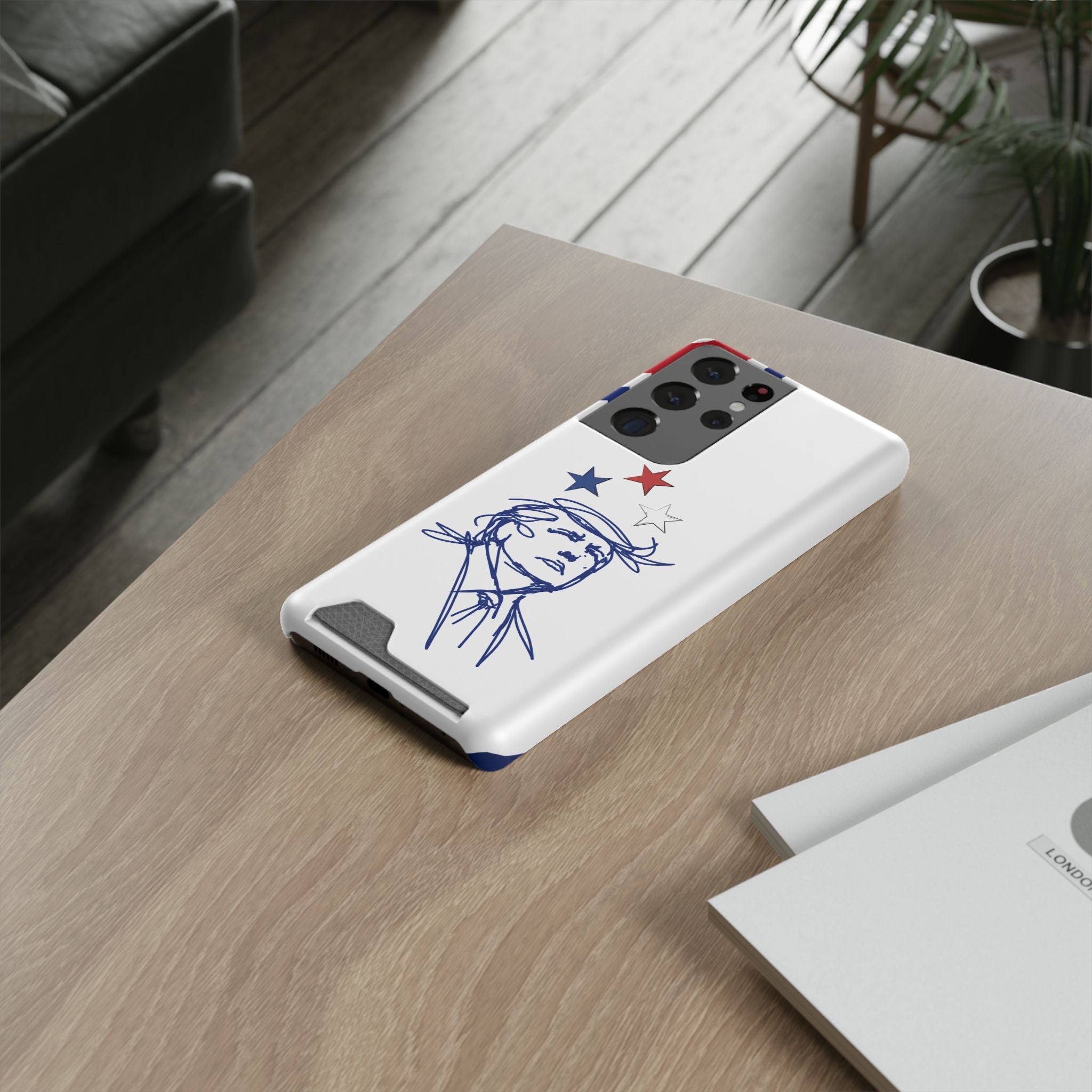 Minimal Line Portrait Samsung Case — Say Less Edition