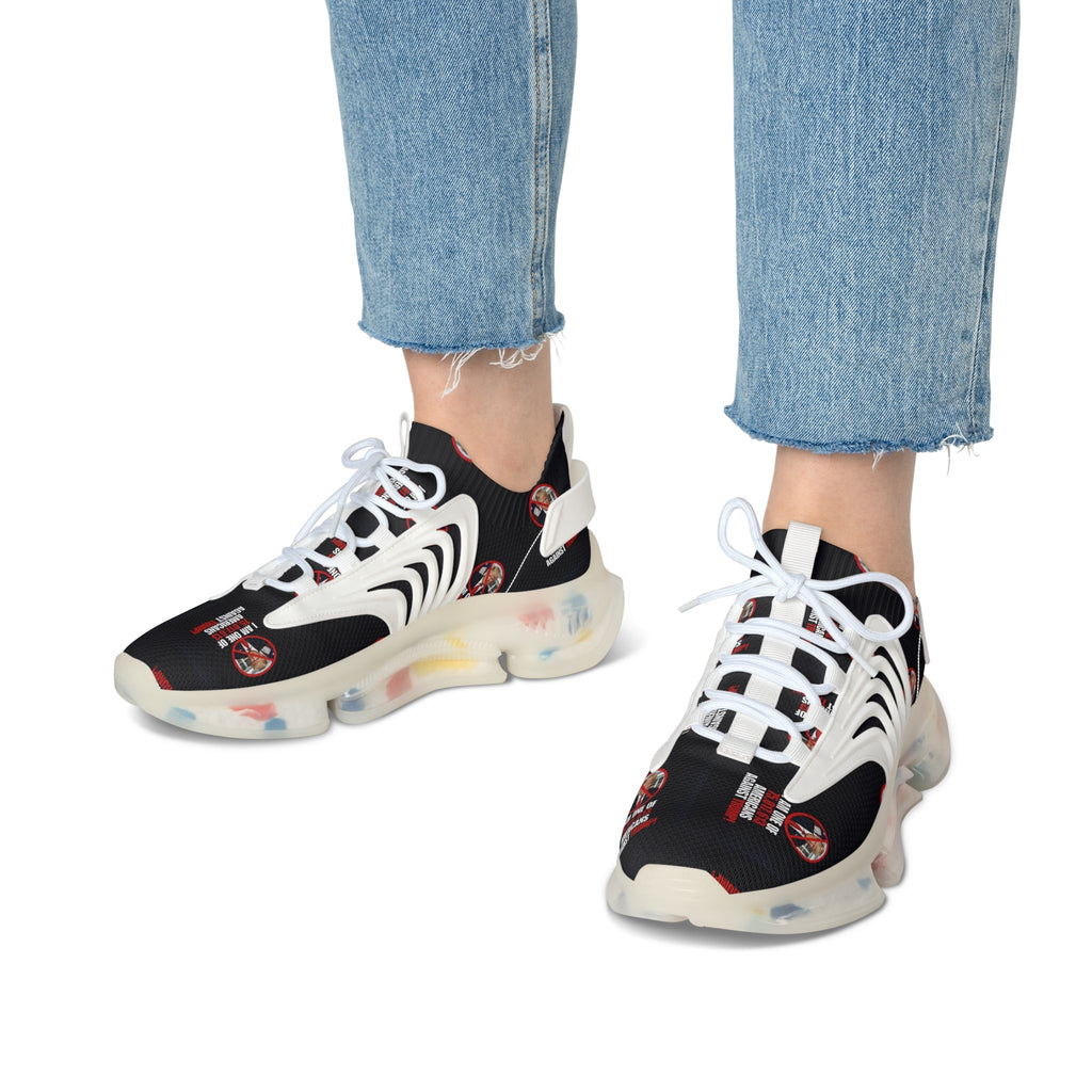 Trendy Women's Mesh Sneakers - American Against Trump Design Printify