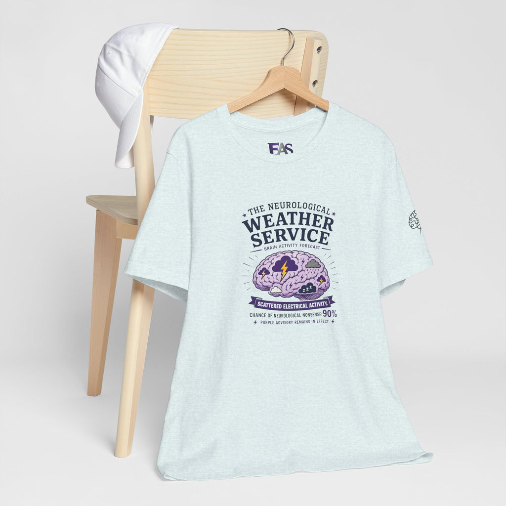 Neurological Weather Service Epilepsy Awareness T-Shirt | Brain Forecast Tee