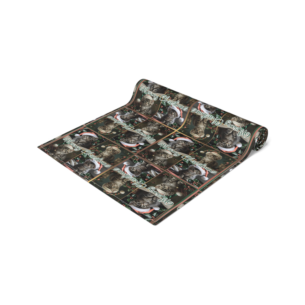 Meowy Christmas Festive Table Runner