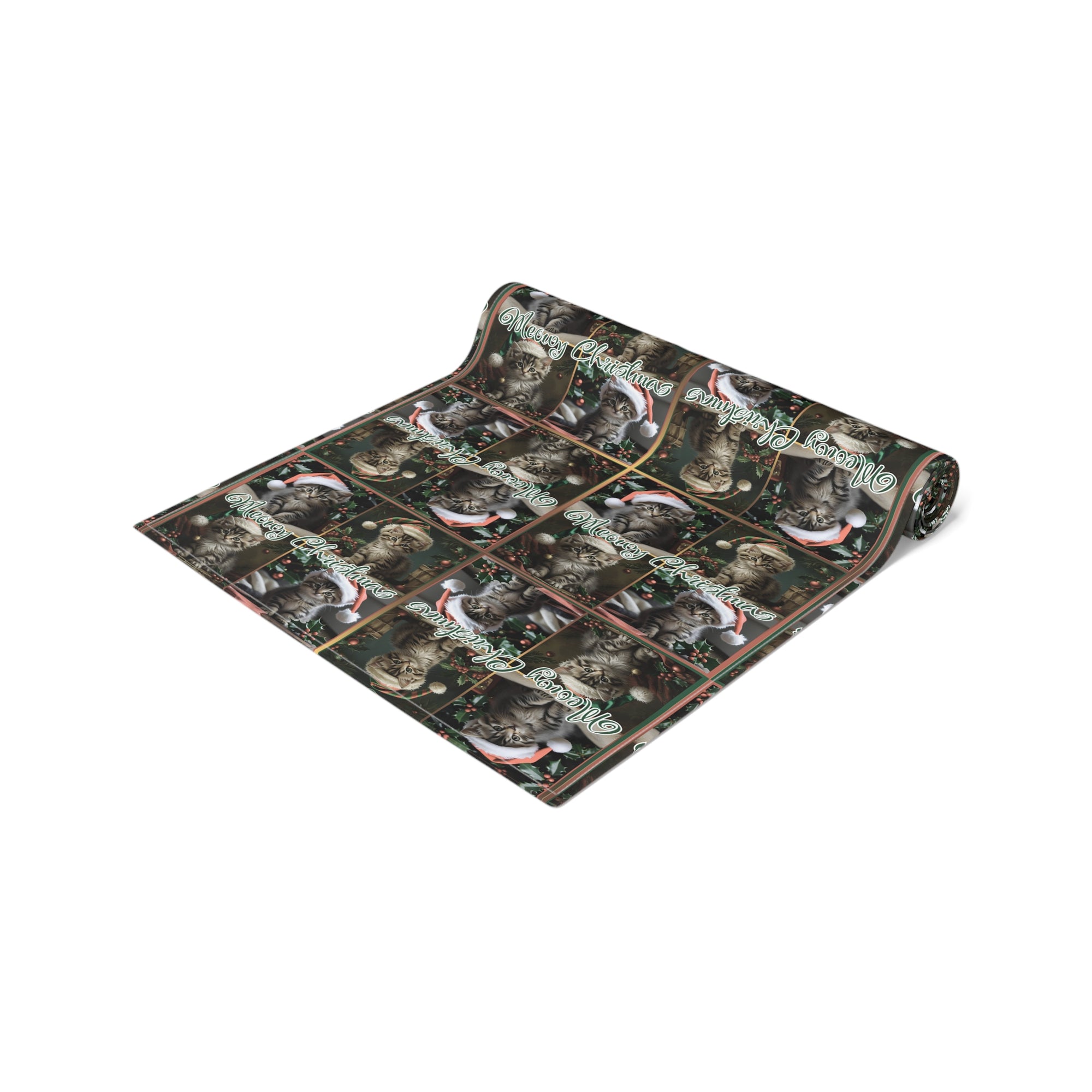 Meowy Christmas Festive Table Runner