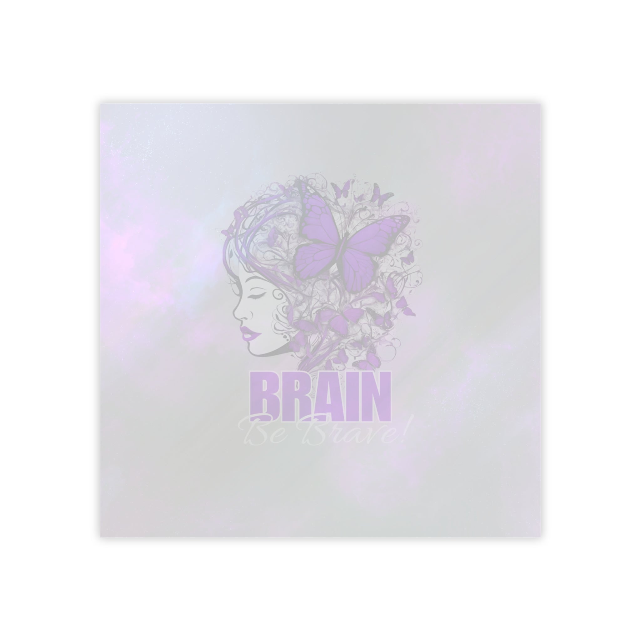 Photo depicting the ​Purple Brain Be Brave Post-it® Note Pads from EpiAl's Shop.