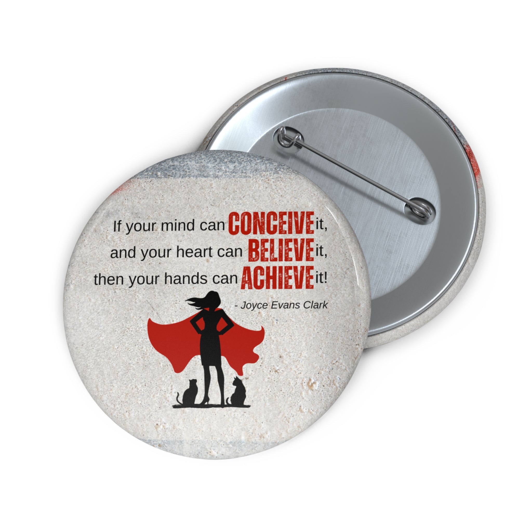 Photo depicting the ​Perception Pin Buttons from EpiAl's Shop.