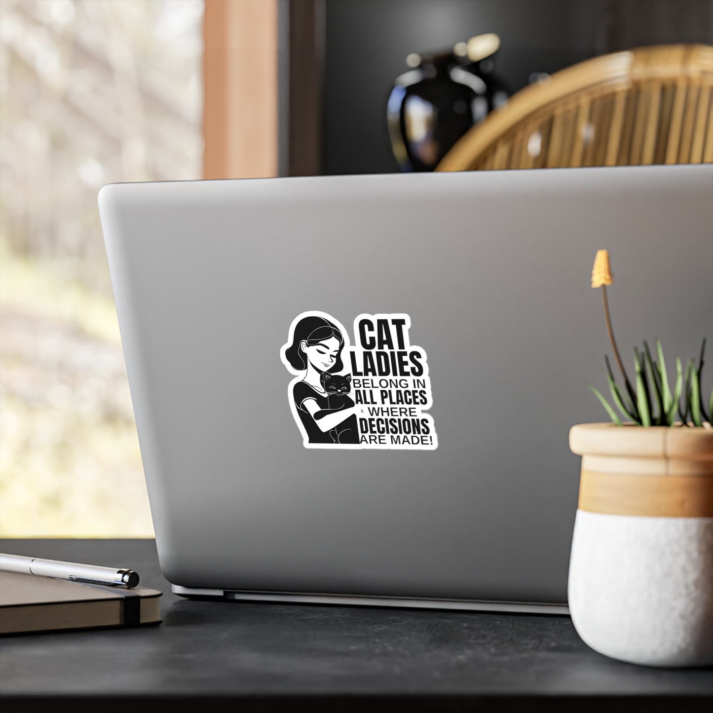 Cat Lady Vinyl Decal for Cat Lovers