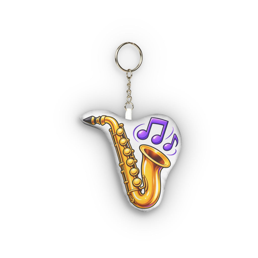 Saxophone Meme Plush Keychain | Double-Sided Musical Reaction Keyring