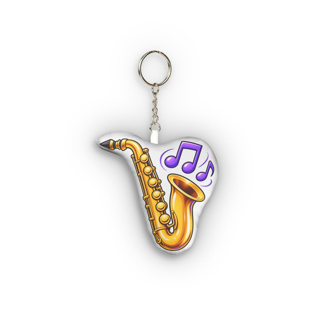 Saxophone Meme Plush Keychain | Double-Sided Musical Reaction Keyring