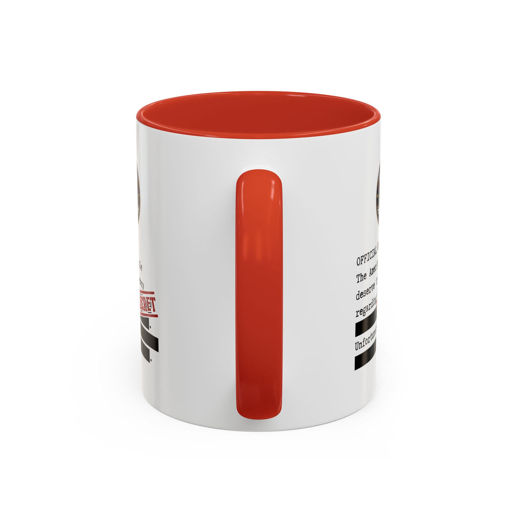 Official Memo Top Secret Coffee Mug – Political Satire Two-Tone Mug