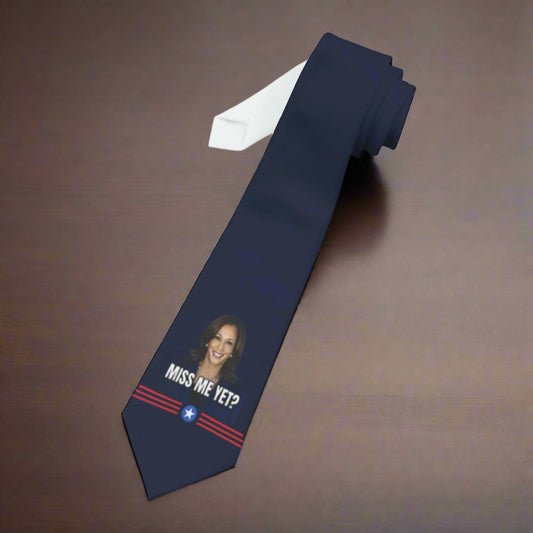 Funny Political Necktie - "Miss Me Yet?" Statement Tie