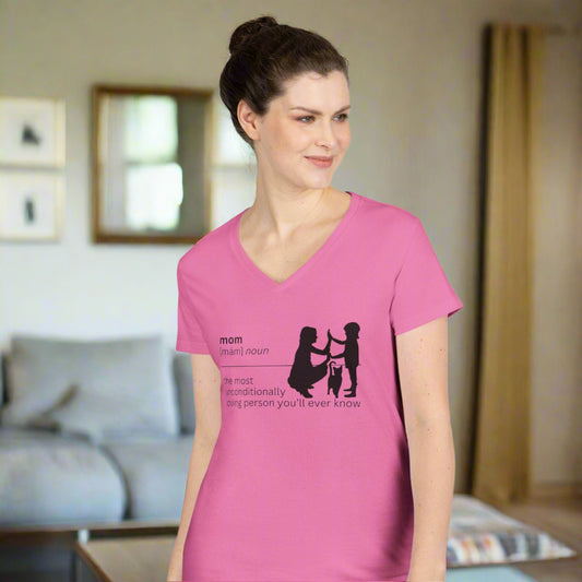 Mom Definition V-Neck T-Shirt - Unconditional Love