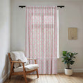 Blush Paw Print Sheer Curtain