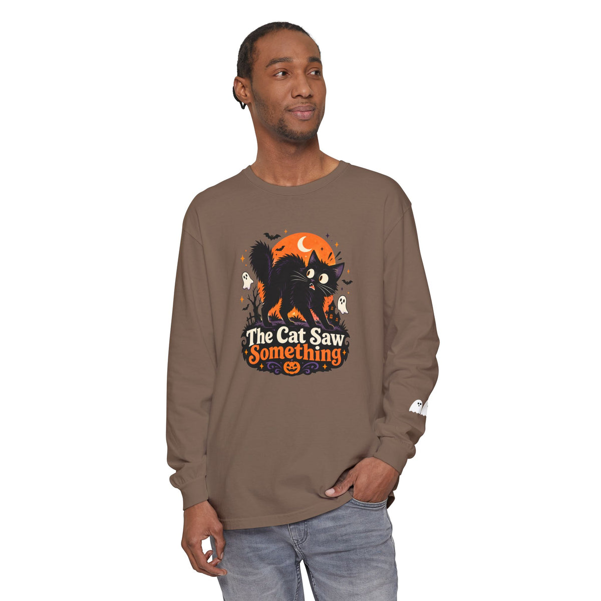 The Cat Saw Something Halloween Long Sleeve Shirt