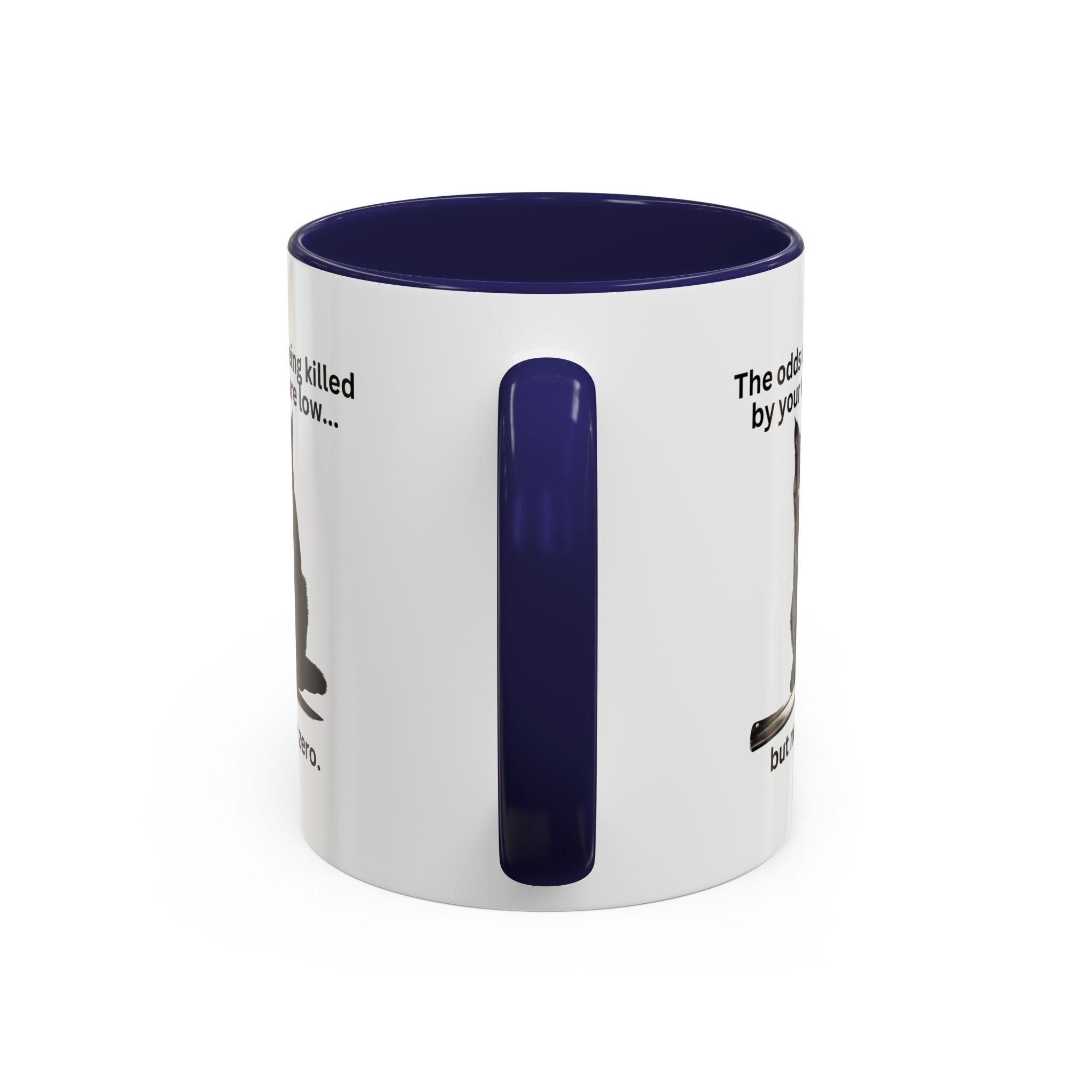 Photo depicting the ​Killer Cat Odds Accent Coffee Mug (11, 15oz) from EpiAl's Shop.