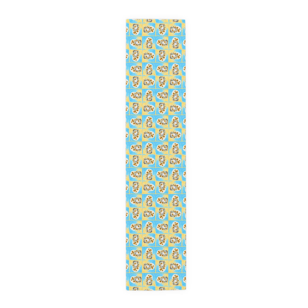 Whimsical Sunflower Kitty Table Runner