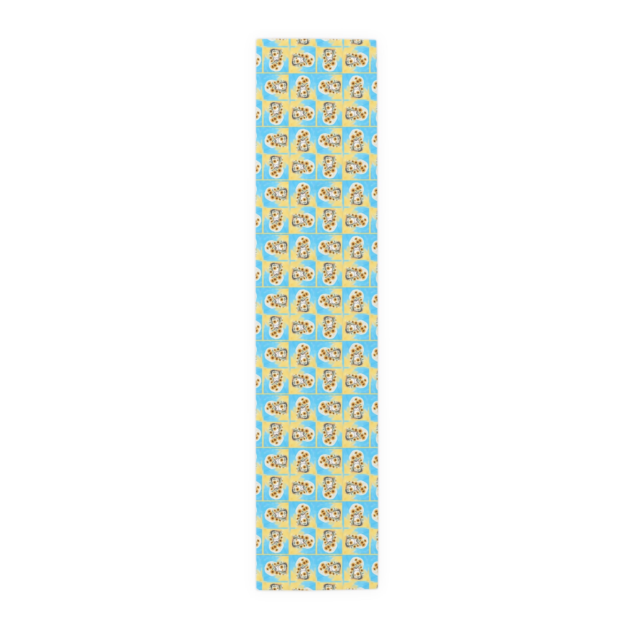 Whimsical Sunflower Kitty Table Runner