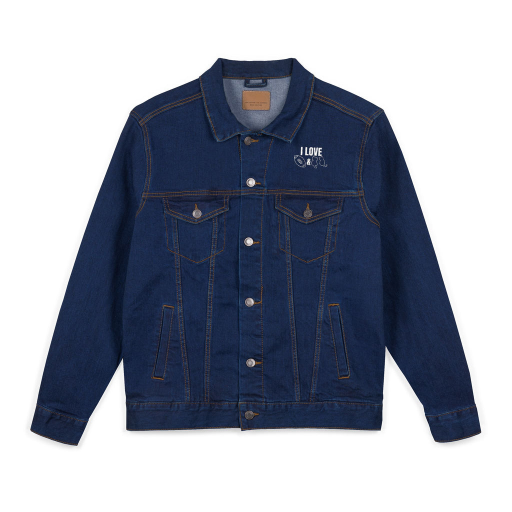 Love Football & Cats Unisex Denim Jacket