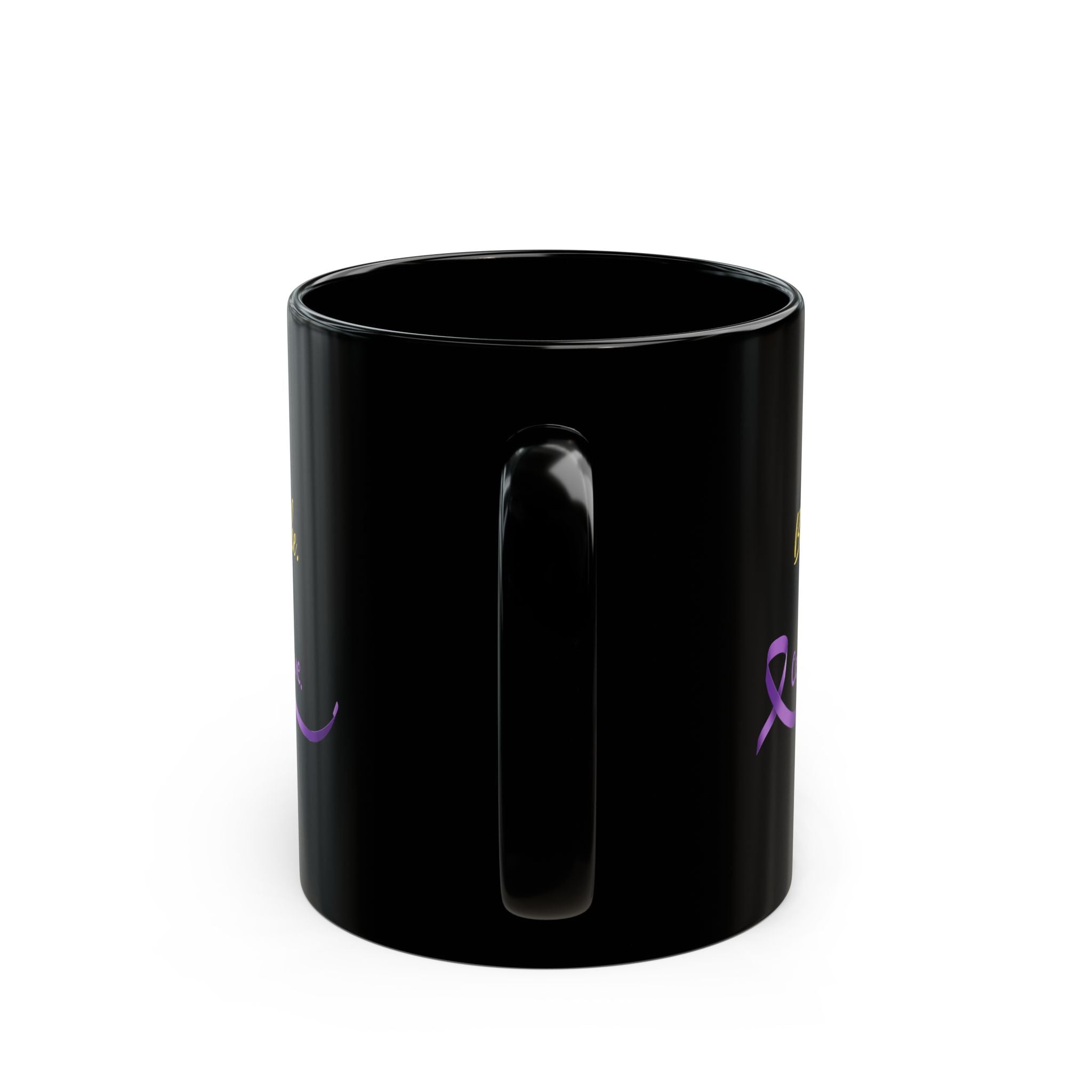 Breathe. Sip. Continue. Black Coffee Mug – Epilepsy Awareness