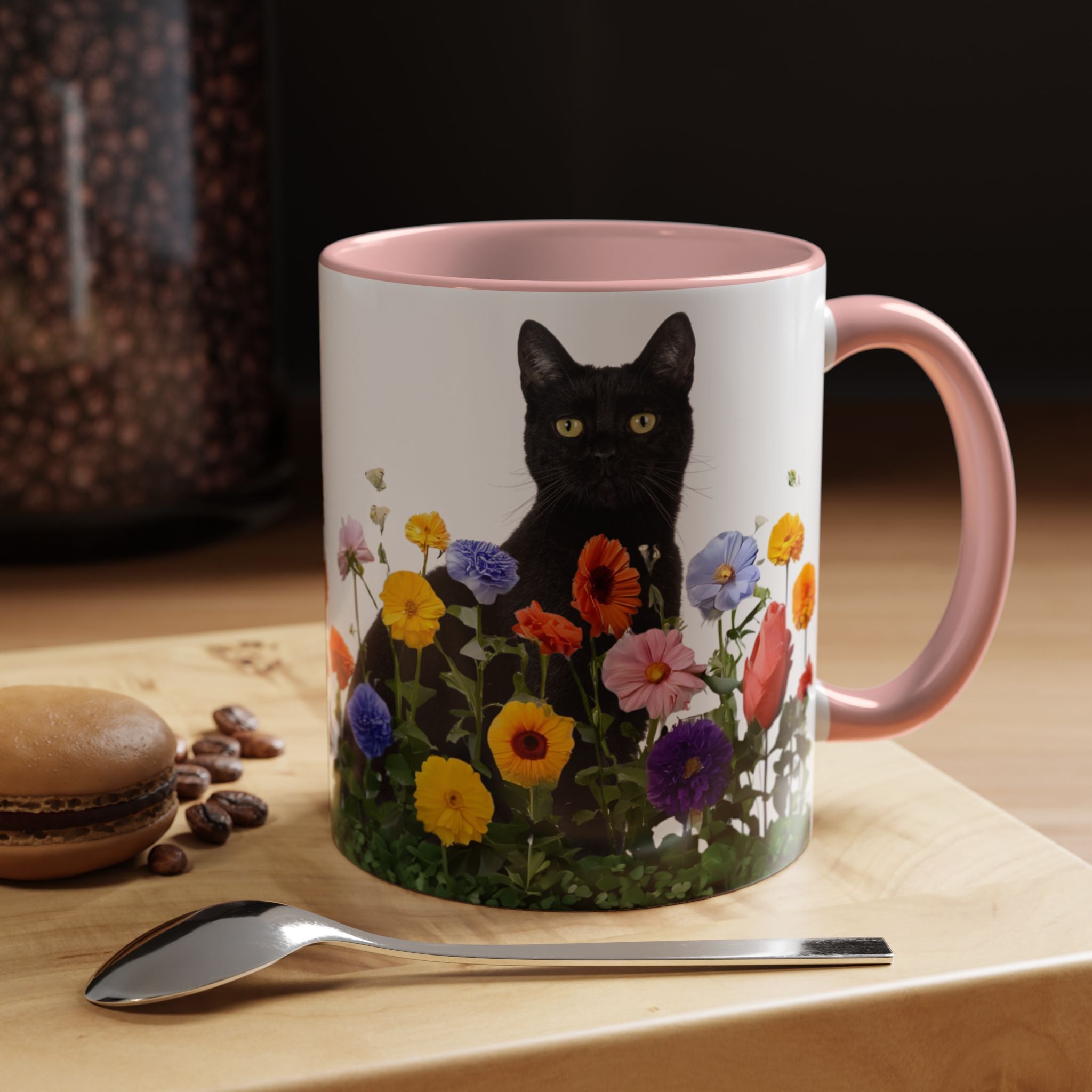 Floral Cats Coffee Mug - 11 oz/15 oz