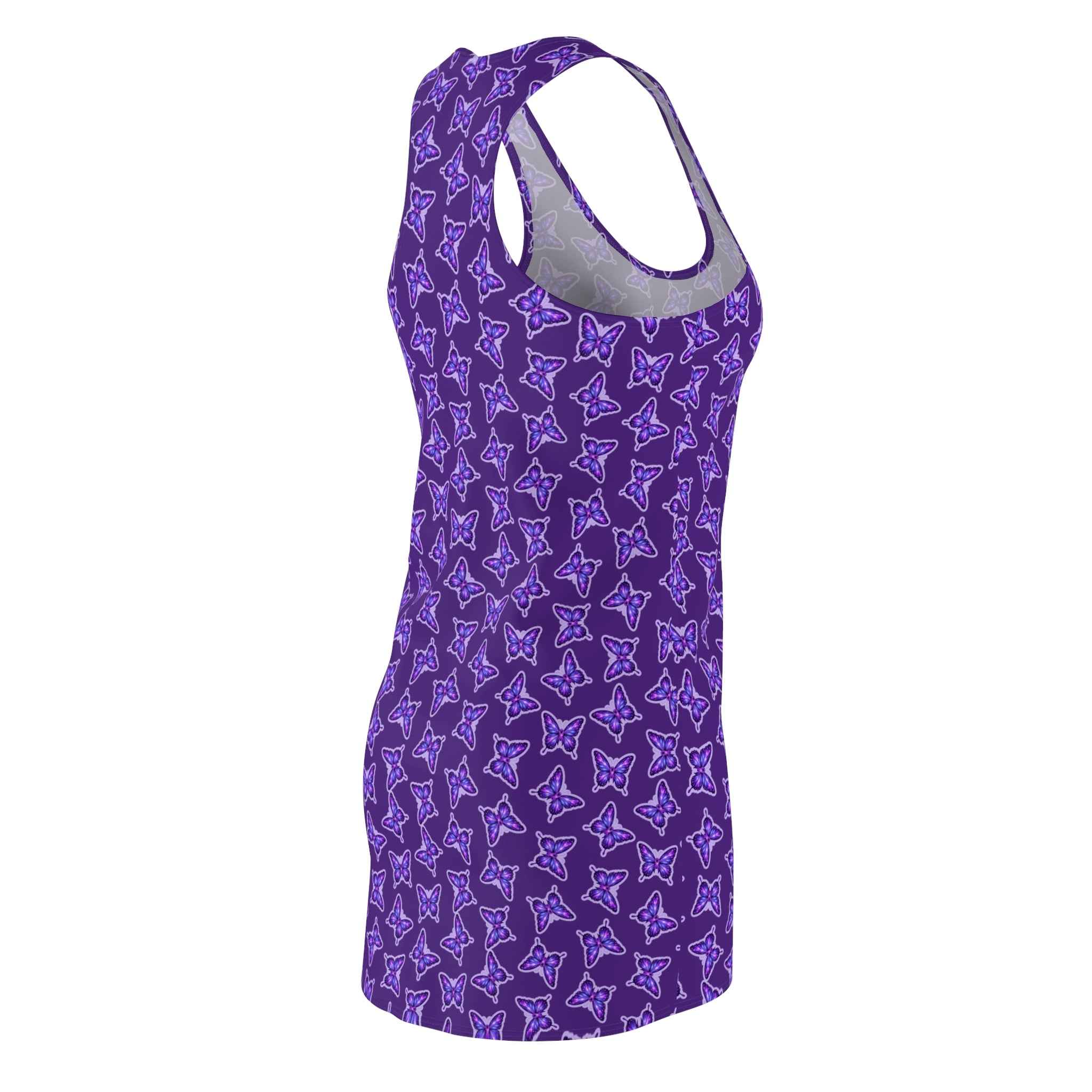 Purple Butterfly Racerback Dress – Epilepsy Awareness Lightweight Athletic Dress