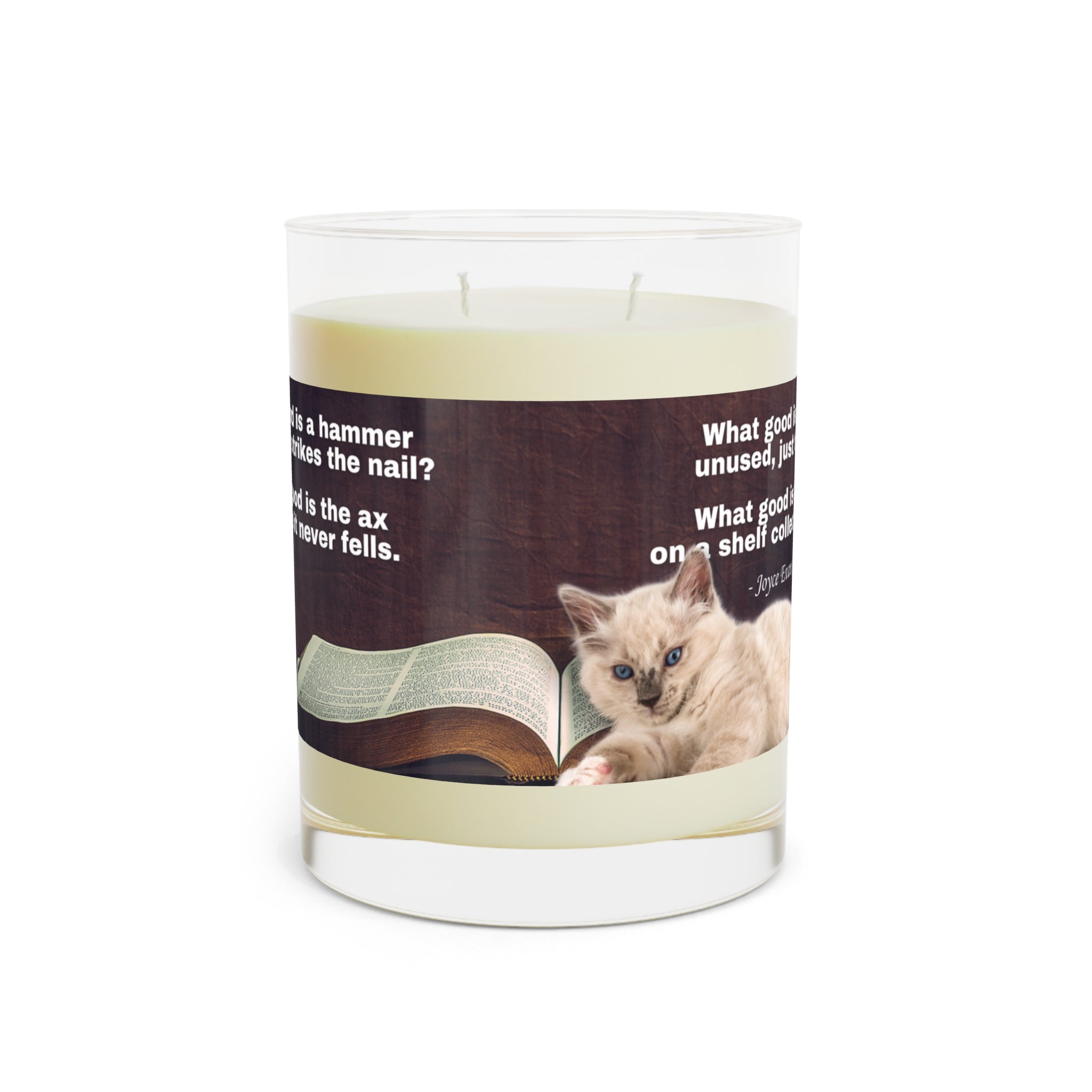 Photo depicting the ​Dusty Bible Scented Candle - Full Glass, 11oz from EpiAl's Shop.