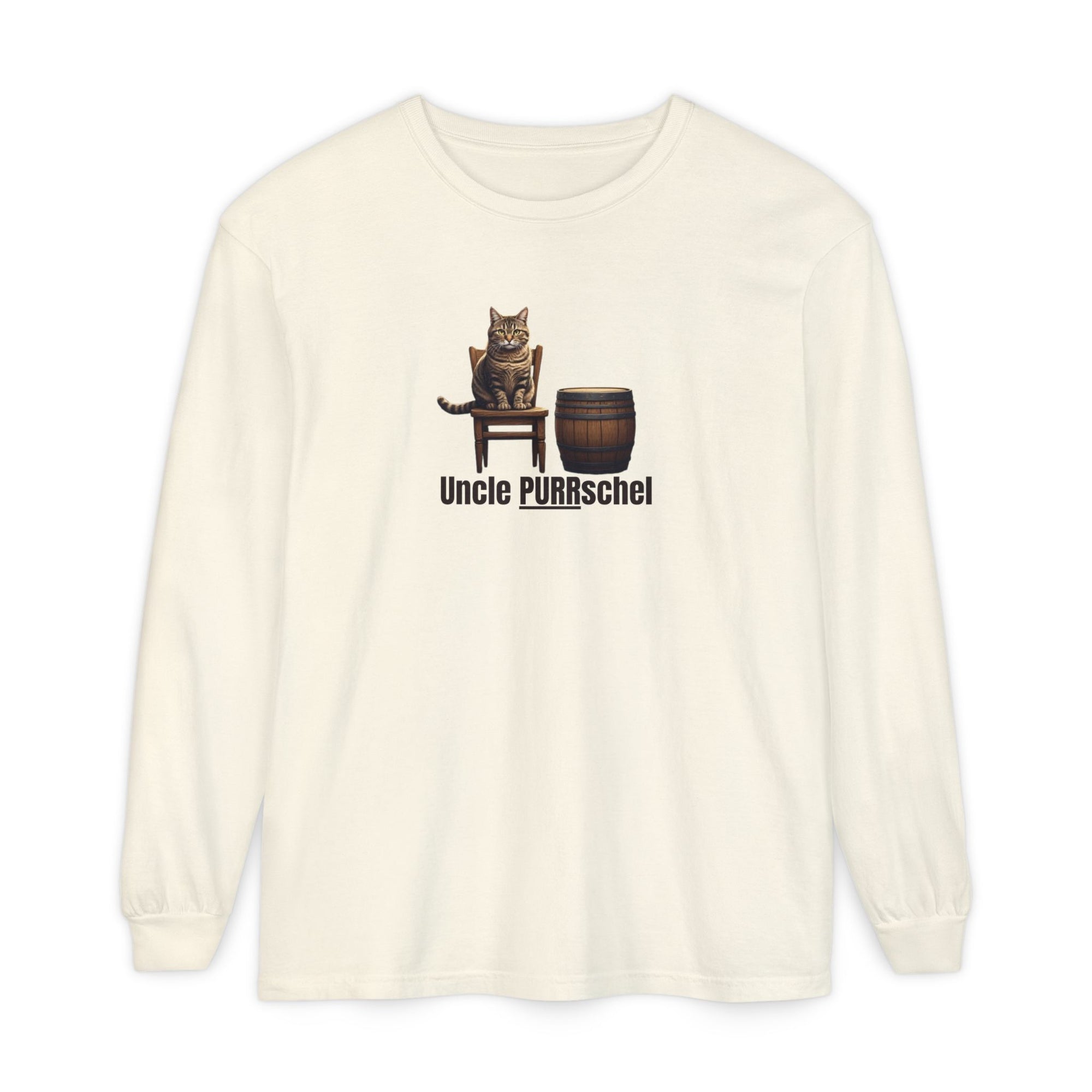 Uncle PURRschel Long Sleeve T-Shirt, Funny Cat Shirt