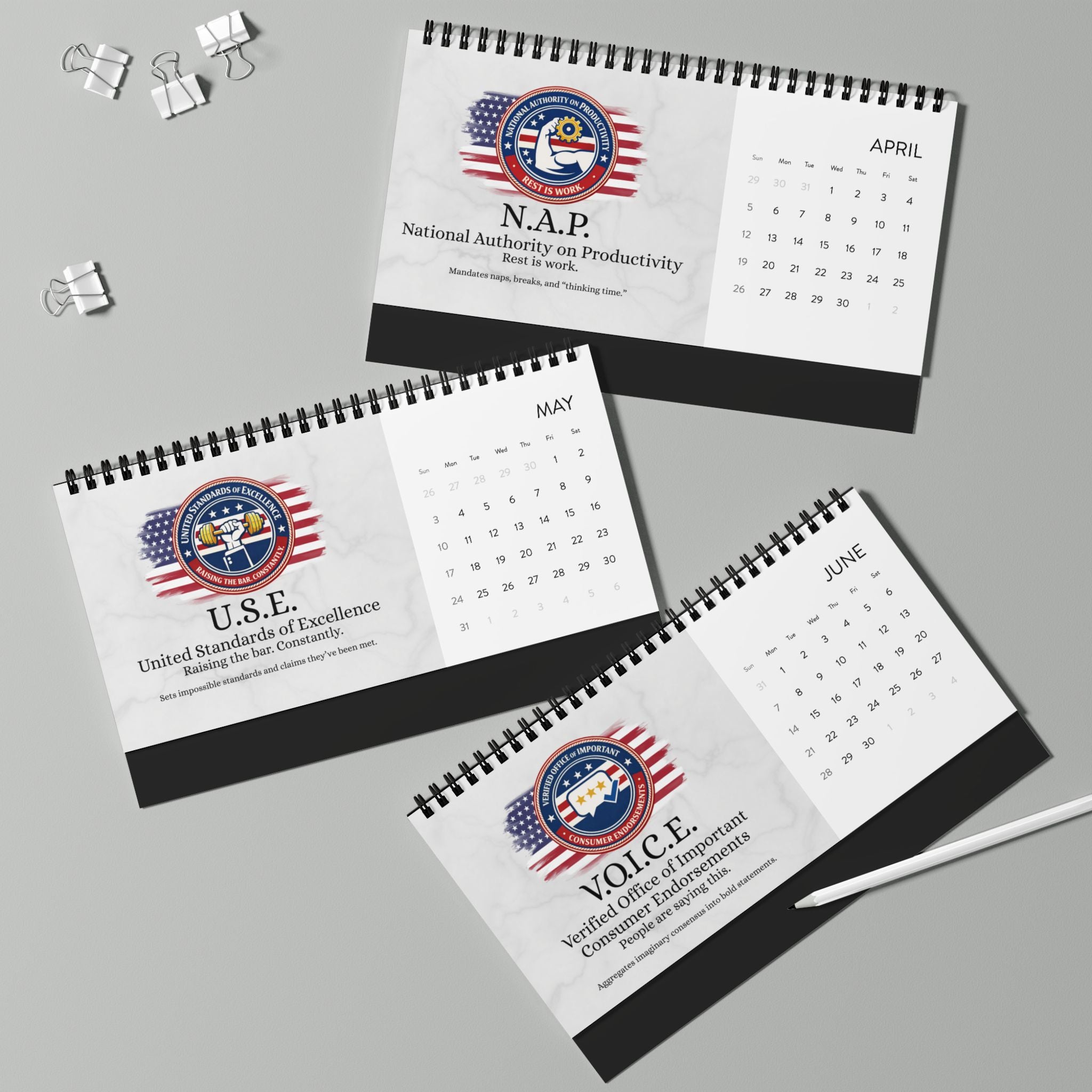 Officially Correct: Maximum Authority, Month After Month – 2026 Desk Calendar