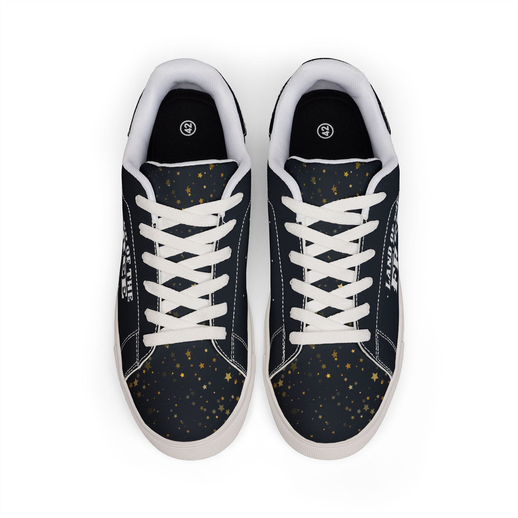 Land of the Free Patriotic Political Humor Low-Top Sneakers