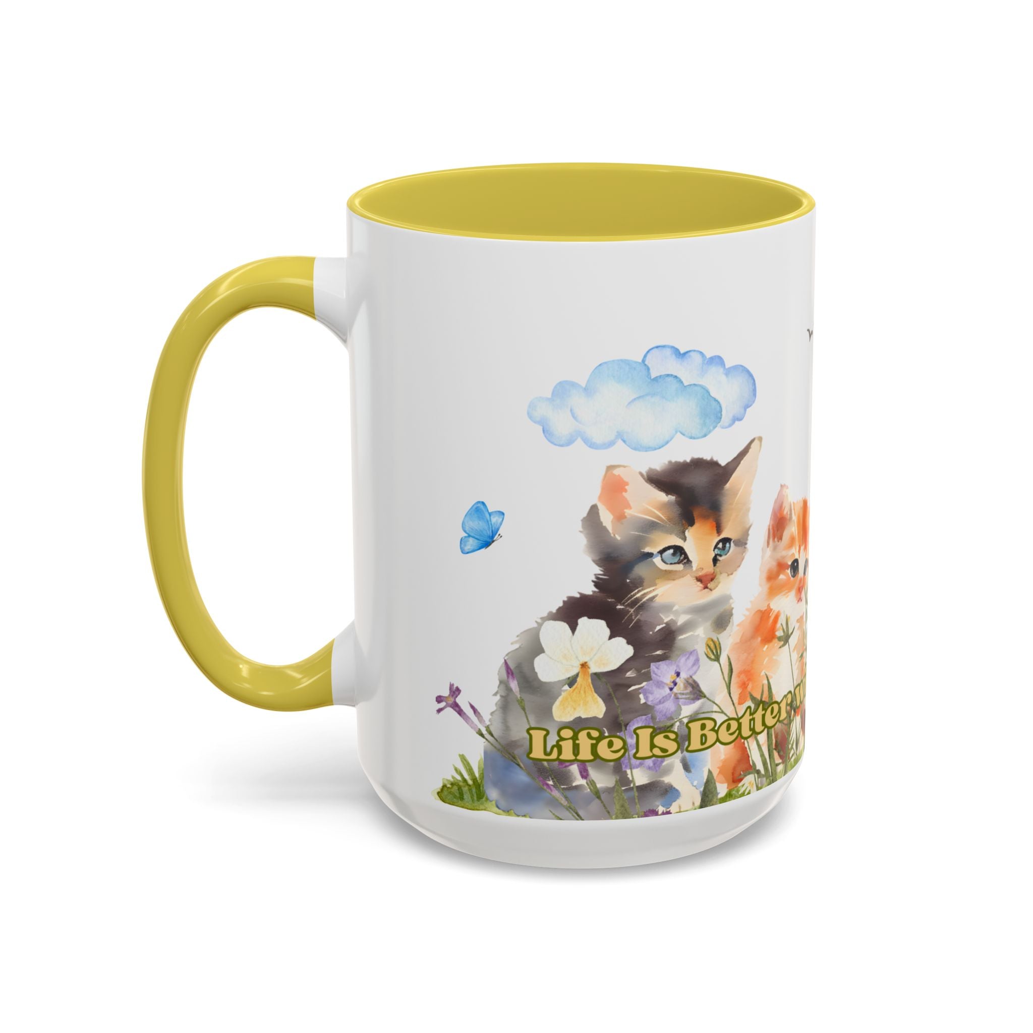 Life Is Better with Coffee and Cats Ceramic Mug